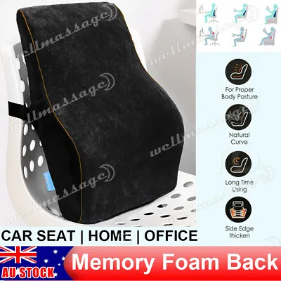 $26.95 • Buy Lumbar Back Support Waist Cushion Memory Foam Pillow Home Car Office Chair New
