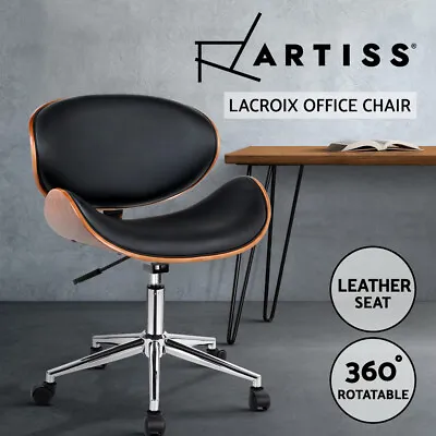 $128.95 • Buy Artiss Office Chair Gaming Computer Chair Wooden Chairs PU Leather Black White