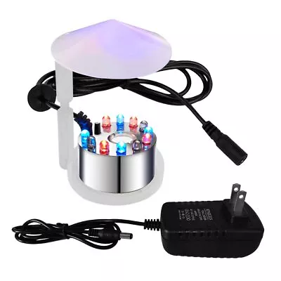 PULACO Mist Maker 12 LED Mister Fogger Water Fountain Pond Fog Machine Atomi... • $28.72