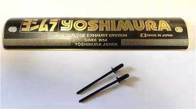 Genuine Yoshimura Japan Metal Black And Gold Exhaust Badge Decal Street Fighter • $46.04