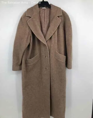 $51 • Buy Missoni Donna Womens Tan Long Sleeve Collared Outdoor Winter Overcoat Size 8