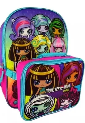 Kid’s Monster High Minis Backpack & Lunch Box Set NWOT • $25