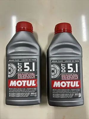 Motul DOT 5.1 - Long Life Fully Synthetic Brake Fluid 500ml Bottles (2 PACK) • $19.99