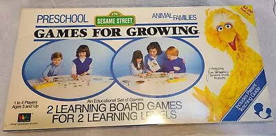 VTG Sesame Street Games For Growing Preschool Animal Families Original Sealed • $14.97