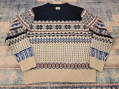 J Crew Lambswool Fair Isle Crew Neck Sweater Mens Sweater - Small - #4 • $29.99