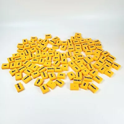 Yellow Plastic Magnetic Words Lot Of 117 Montessori Homeschool Phonics • $24.95