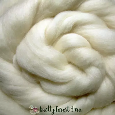 Wool Roving NATURAL WHITE Falkland Wool For Spinning Felting ~ 5 FEET 2oz • $7.25