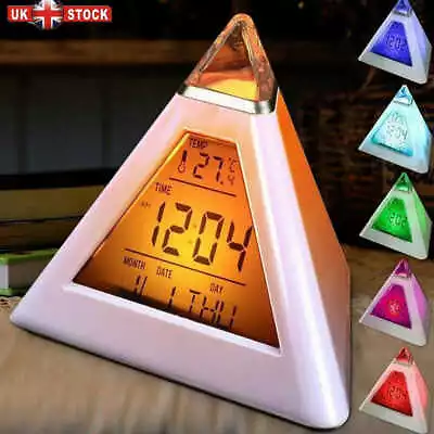 Student Wake Up Alarm Clock Digital LED Thermometer Night Light Kids Bedroom UK • £6.95