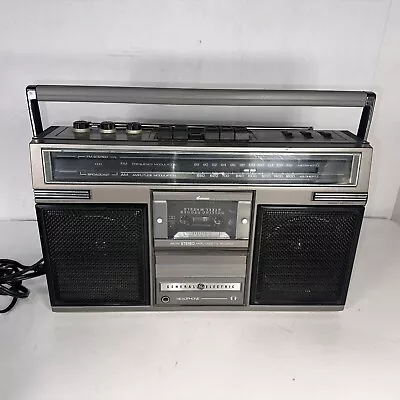 Vintage 80's General Electric Boombox Cassette Recorder Model No. 3-5252DTested • $84.99