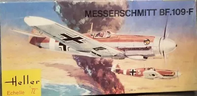 VTG 1972 Kit | Heller Messerschmitt Bf 109F 1:72 Scale Model Airplane Kit  L-081 • $16.14