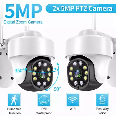 £25.99 • Buy 5MP HD PTZ IP Dome Camera Wireless WIFI Outdoor CCTV Smart Home Security IR Cam