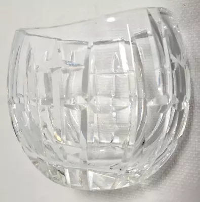 Waterford Crystal Rose Oval Bowl Vase Modern Design Etched 45R • $32.88