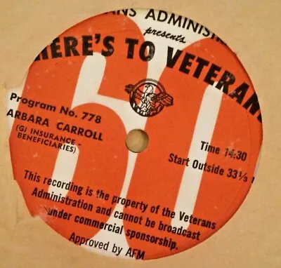 Radio Show: Here's To Veterans #777 Bob Melvin &778 Barbara Carroll • $24.99