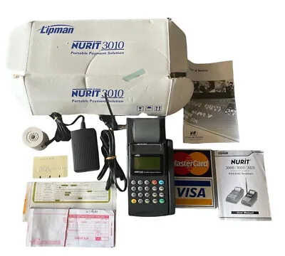 LIPMAN NURIT 3010 Wireless Portable Credit Card Terminal Machine With Manuals • $55.80