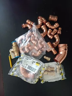 Viega Copper Pro Press Lot Of 31 Pieces • $91