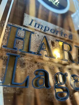 Vintage Imported Harp Lager Mirror Guinness Hand Painted Wood Frame Bar Pub Deco • $149.99