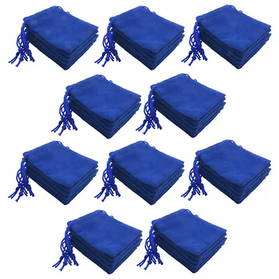 50 Pieces Bulk  Velvet Drawstring Jewelry Storage Pouch Gift Bags 5x7cm • $10.35