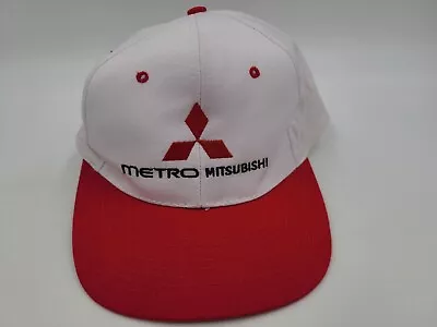 Vintage Metro Mitsubishi Snapback Hat Cap Car Dad Mom Men Women Gift White Red • $10