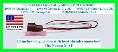 MAF MASS FLOW SENSOR Plug Pigtail Fits 95+ 240SX S14 KA24DE Connector • $24.99