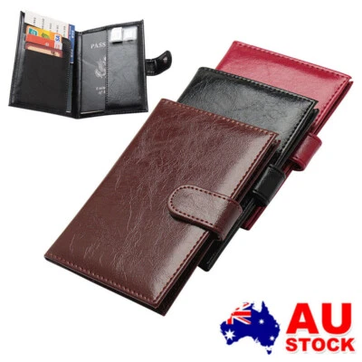 $12.99 • Buy Slim Leather Travel Passport Wallet Holder RFID Blocking ID Card Case Cover +