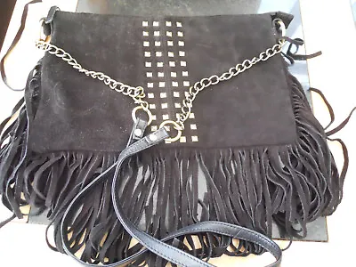 £29.99 • Buy South - Black Suede Tassle Bag