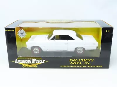 1:18 Scale RC Ertl American Muscle #33518 Diecast 1966 Chevy Nova SS - White • $119.95