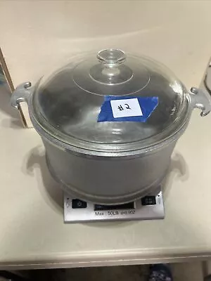 Vintage  Aluminum Guardian Service 8.5” Round Chicken Fryer With Orig. Glass Lid • $15