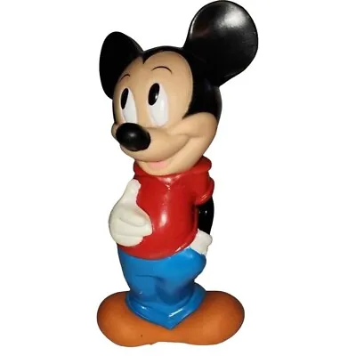 Vintage ILLCO Mickey Mouse Piggy Bank Coins Walt Disney Company Vinyl Plastic Sf • $10