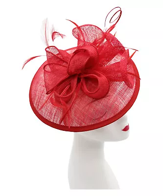 Fascinator New Women's Large Headband Clip Hat Weddings Ladies Races Royal Ascot • £16.95