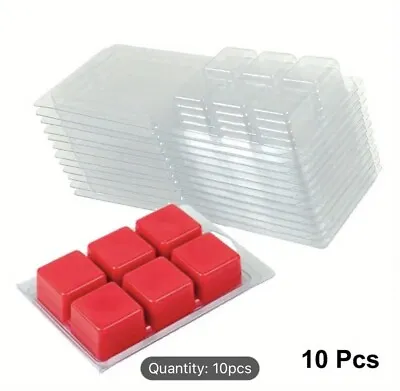 10 X Wax Melt Clamshell Moulds Clam Shells Packaging Square • £5.99