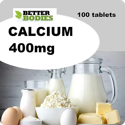 £4.95 • Buy 100 Calcium 400mg Tablets Healthy Teeth Bones Acid Reflux, Indigestion