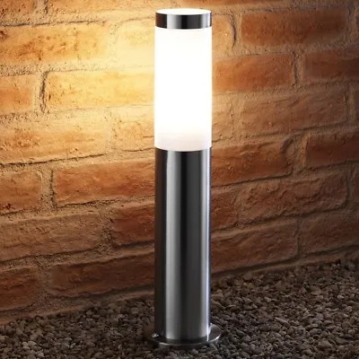 Auraglow Stainless Steel Outdoor Garden Path Post Light - 5w LED Bulb Included • £22.99