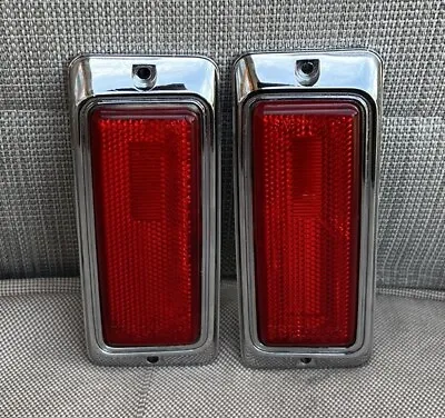 MAZDA ROTARY 1970's RX3-RX4 COUPE-SEDAN GENUINE IKI RED REAR QUARTER REFLECTORS! • $69.99