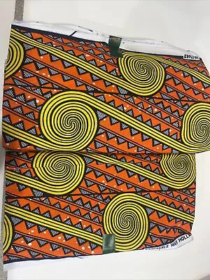 VLISCO Brand Fabric Multi-Color. 100% Cotton 6 Yards. Veritable Wax Hollandais • $99