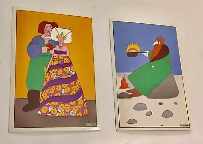 Vintage Set Of Two Russian Tearoom Restaurant Postcards By Artist Milton Glaser • $8.99