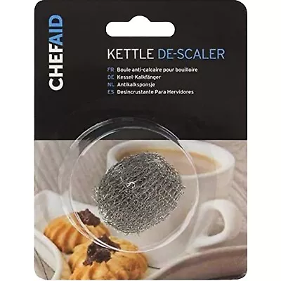 Reusable Chef- Aid KETTLE DESCALER Stainless Steel Mesh Ball Prevents Furring  • £2.69