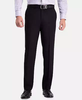 Haggar Mens Premium Comfort 4-Way Stretch Dress Pants Black 42 X 30 • $16.87