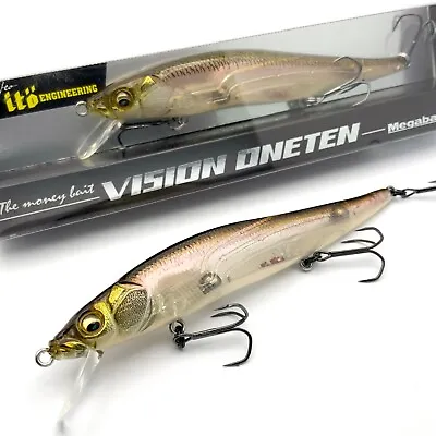 Megabass Vision Oneten 110 Jerkbait: Stealth Wakasagi • $24.95