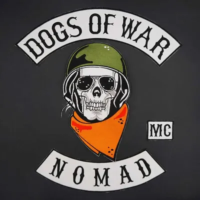 Dogs Of War Nomad MC Large Embroidery Motorcycle Biker Patches For Jacket Vest • $12.18