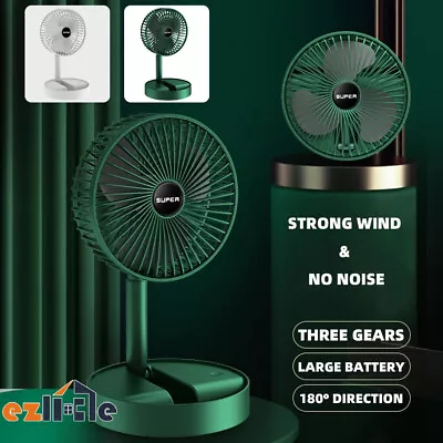 $22.99 • Buy Telescopi Portable Floor Fan 3 Speeds USB Foldable Fan Rechargeable Table Desk