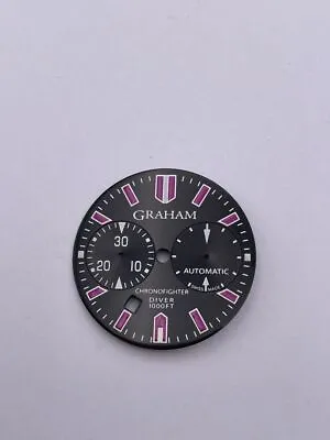 $555.81 • Buy Graham Chronofighter Ediver Face Dial Vintage New Undeveloped 1 5/16in RAR