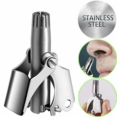 Stainless Steel Nose Shaving Hair Removal Clipper Trimmer Manual Device Set` • $5.12