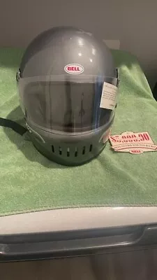 Vintage NOS BELL STAR LTD II Helmet Silver Grey White Size 7 1/4 (1985) • $135