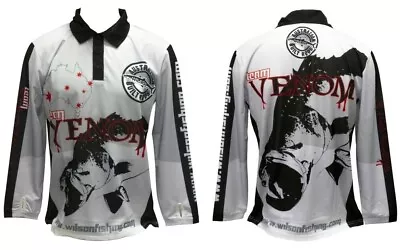 $59.95 • Buy Team Venom Grey Barra Tournament Long Sleeve Fishing Shirt With Collar