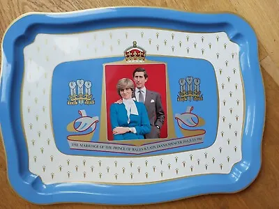 Royal Wedding Of Prince Charles And Lady Diana Spencer Tin Tea Tray 1981 • £8.99