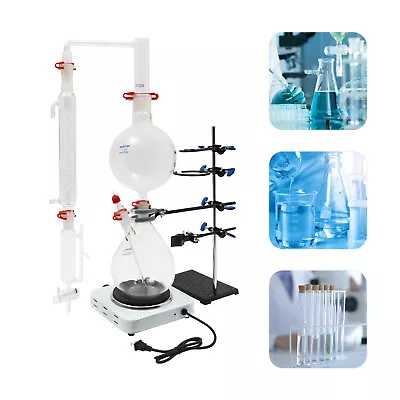 2000ml Essential Oil Steam Distillation Apparatus Set Water Distiller Purifier • $140