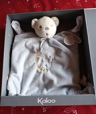 Kaloo Perle Knots Doudou Teddy Bear Blue Baby Gift Comforter Plush Toy Boxed • £12.99