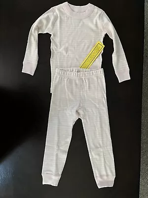 New!! Hanna Andersson Moon & Back Stripe Long John Size 90(3t) • $11.99