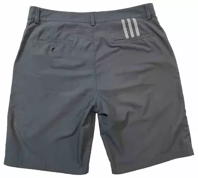 Adidas Climalite Flat Front Golf Shorts Gray Men's 33 W33 Polyester • $19.99