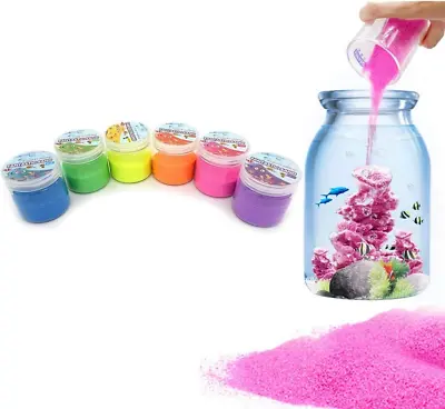 6 Pack Magic Sand - Space Sand Hydrophobic Sand Play Sand Colored Sand Toys For • $27.07